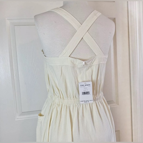 NWT Free people “Catch The Breeze” midi/maxi Dress in ivory, size med (runs big) - Picture 12 of 15